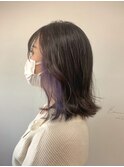 Emma ecole イヤリングカラー インナーカラーパープル by.木村