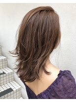 モルニ(MORNI)&nbsp;ショコラベージュ_マロンベージュ Aラインボブ かきあげ