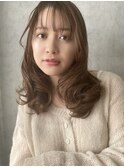 ロングレイヤー ベージュカラー 木場美容室