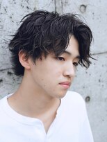 アルファ 新宿(alpha)&nbsp;サーフカール/ 刈り上げセンターパート/ブルーブラック[新宿駅]