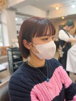 ペイジヘアー(paige hair)&nbsp;ミニボブ/ケアカラー/レッドバイオレット