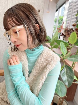 ラノ(LANO) 20代30代40代50代小顔ミディアム外ハネボブアッシュ