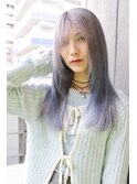 韓国風《パープルシルバー》ハイトーンケアブリーチダブルカラー