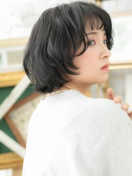 カバーヘア ブリス 北浦和(COVER HAIR bliss) オン眉黒髪くせ毛風マッシュボブショートTb5北浦和20代30代40代