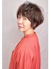 ショートヘアにポイントパーマ＋頭皮トリートメント￥9900→￥8800