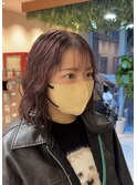 深み暖色カラー×ボブパーマ