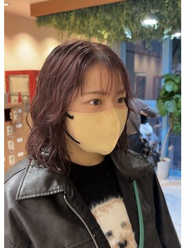 シアン 栄店(CYAN.) 深み暖色カラー×ボブパーマ