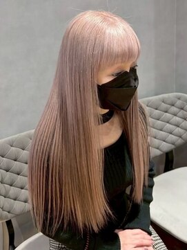 ジルバイジアン(JILL by GIEN) 外国人風カラー/ピンクベージュ/ストレートロング