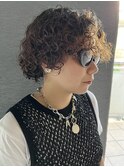 ハードパーマ　くるくるパーマ　ショートパーマ　外国人風パーマ
