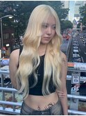 15704ホワイトアッシュ抜きっぱなしブリーチホワイトブロンド