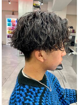 ジーニー 新百合ヶ丘(Genie) ダークアッシュニュアンスパーマ韓国マッシュベリーショート