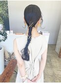 タイトポニー金ピンアレンジ