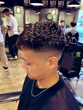 ワンワンオー バーバーショップ 長浜店(@110 BARBER SHOP) 濡れパンクロップスタイル