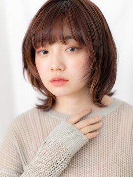 カバーヘア ブリス 北浦和(COVER HAIR bliss) 大人かわいい暖色系カラー外ハネミディアム//北浦和10代20代30代