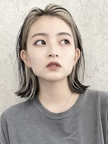 サンクマーケット 渋谷(cinq MARKET)&nbsp;渋谷切りっぱなしボブフェイスフレーミングケアブリーチカラー◆