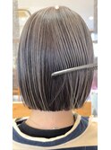 アンブレラカラー×グレージュ◎潤い艶ボブ×似合わせカット