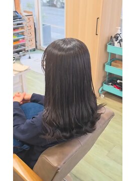 ヘアアトリエ ナイン(hair atelier nine) イメチェン/ピンクベージュ/アンブレラカラー/前髪/福島市