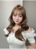 〔LICCA AMANE〕割れない前髪　クロスパーマモカベージュ