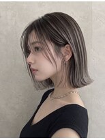 ディアー 生駒店(Dear) 黒髪からでもOK☆小顔♪白髪ぼかしハイライト×軽めボブ