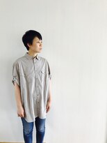 チルハウス(Chill-hus) 大人女子奥行きショート＿黒髪ナチュラル＿アシメバング小顔