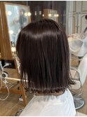 くすみグレージュカラー＊切りっぱなしボブ