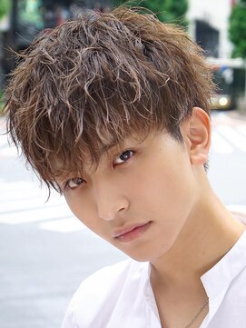 ゴールドシブヤ(GOALD SHIBUYA) #ショートVマッシュ×ツイストスパイラルパーマ　アップバング