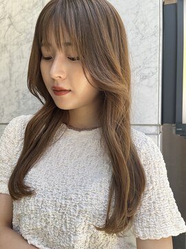 ロンドルーチェ 心斎橋(Lond luce) ダークアッシュ/ミディアムレイヤーカット［髪質改善/縮毛矯正］