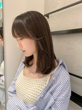 ガリカ 渋谷(Gallica) ストレートセミロング×ココアブラウン