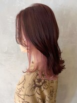 アルバム 渋谷パルコ(ALBUM) インナーピンク_エアリーロングピンクブラウン_ba375053