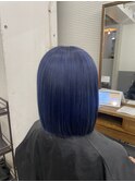 ブリーチブルーブラックカラー 韓国ヘア