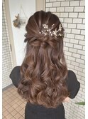 ハーフアップ ヘアセット お呼ばれヘア 参列ヘア イベントヘア