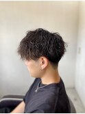 【soy-kufu】MEN'S HAIRハイライトマッシュパーマ