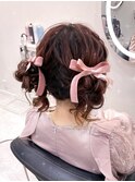低めツインおだんご【クランソア】ヘアセット/ヘアメ/心斎橋