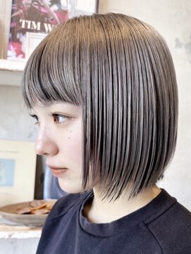 ニュイ(NUIT) ダブルカラーミルクティーベージュカラーケアブリーチ韓国ボブ