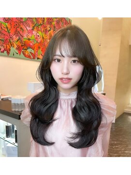 ザシェノンアオヤマ(THE CHAINON AOYAMA) オリーブグレージュ/ウェーブヘア/韓国ヘア