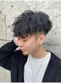 ツイストスパイラルパーマメンズパーマ波巻きパーマツーブロック