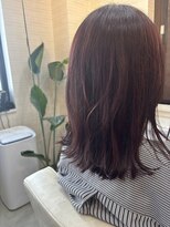 アンベリー 四条堀川店(embellie) 大人綺麗ベージュパープル外ハネミディアム