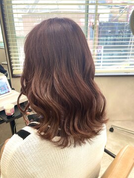 アジールヘア 東上野店(agir hair) ナチュラルブリーチなしピンクブラウン明るめ【上野】