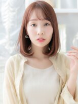 モッズヘア 越谷(mod's hair) シースルーバングミルクティーピンク小顔ロブc5越谷20代30代40代