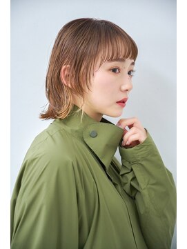 リトル 久留米(little) イヤリングカラーと外ハネでお洒落ボブ