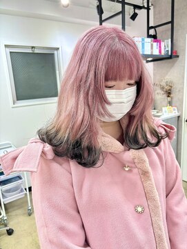 パープル(purple) デザインブラックピンク