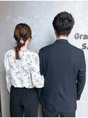 【ご夫婦ヘアセット】ヘアアレンジ/メンズセット/学割U24/黒染め