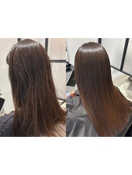 【緑地公園駅前】滑らかで艶やかな極上の指触りを実現*自然なストレートで毛先まで収まり良く扱いやすい◎