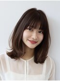 ミディアム/レイヤー/前髪あり/顔周りカット/髪質改善