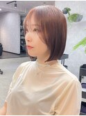 ボブ/ミニボブ/切りっぱなしボブ/前下がり/前下がりボブ/韓国