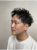 MEN’S HAIR/サーフカール/刈り上げセンターパート/千葉駅