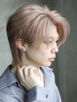 ピンクベージュセンターパート