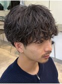 原宿メンズパーマルーズパーマシャドウパーマッシュウルフゆるめ