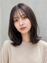 ラックスビーギャラリー なんば駅前店(LUXBE GALLERY) 髪質改善 暗髪 韓国くびれ大人ミディアム