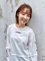 シー(Ciii)&nbsp;stylistイケダ>>オレンジブラウン×レイヤーボブ